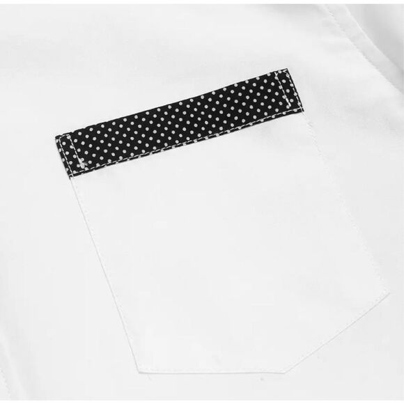 TINKWELL Shirt Men’s Long Sleeve Casual Button Up Slim Fit XXL White Black NWT - Picture 4 of 10